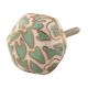 Sea Green Hexagon Small Ceramic Cabinet Knob